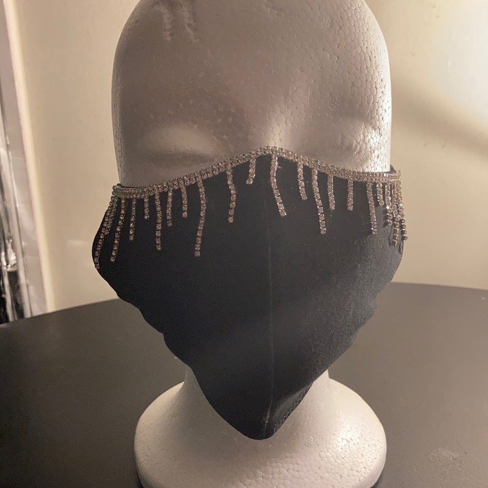 Homemade clean rhinestone mask.